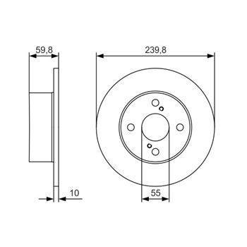 discos de freno coche - (BD2387) Disco de freno BOSCH 0986479T96