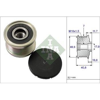 piezas sistema electrico - Rueda libre alternador INA 535 0080 10