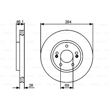 discos de freno coche - (BD1317) Disco de freno BOSCH 0986479434