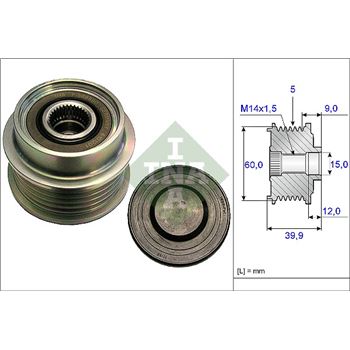 piezas sistema electrico - Rueda libre alternador INA 535 0180 10