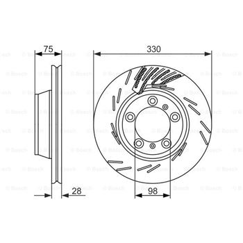 discos de freno coche - (BD1564) Disco de freno BOSCH 0986479732