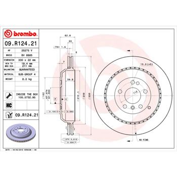discos de freno coche - Disco de freno BREMBO 09R12421