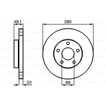 discos de freno coche - (BD733) Disco de freno BOSCH 0986478833