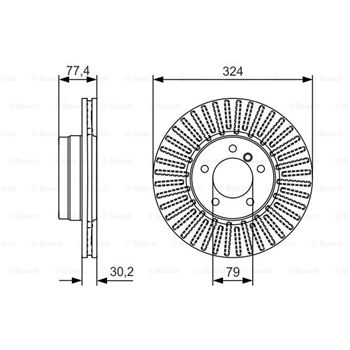 discos de freno coche - (BD2460) Disco de freno BOSCH 0986479D39