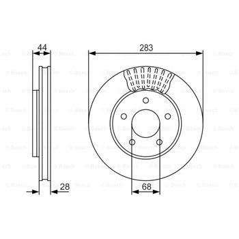 discos de freno coche - (BD1654) Disco de freno BOSCH 0986479091