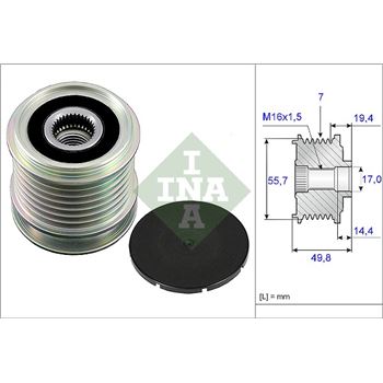 piezas sistema electrico - Rueda libre alternador INA 535 0165 10