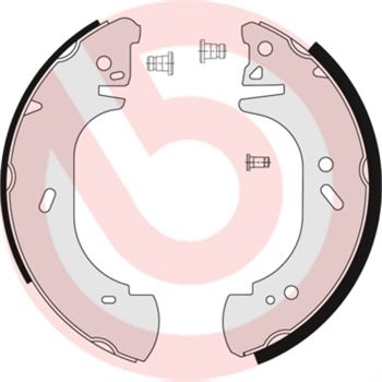 forro zapata de freno - Juego de 4 zapatas de freno BREMBO S24522