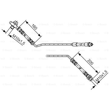 tubos flexibles de frenos - Tubo flexible de frenos BOSCH 1987476055