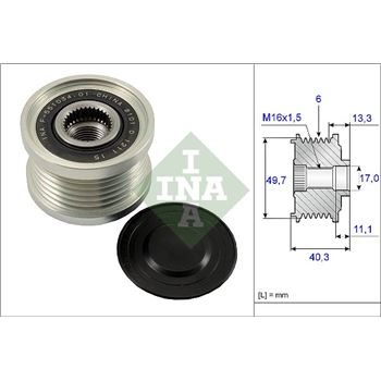 piezas sistema electrico - Rueda libre alternador INA 535 0093 10