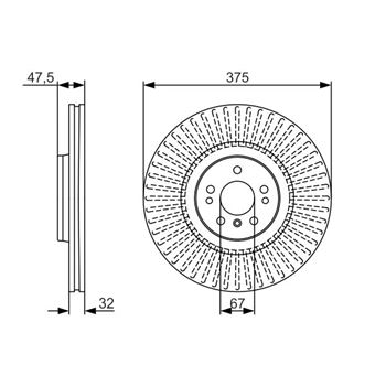discos de freno coche - (BD1713) Disco de freno BOSCH 0986479A26