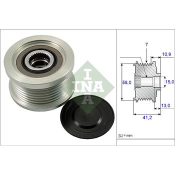 piezas sistema electrico - Rueda libre alternador INA 535 0173 10