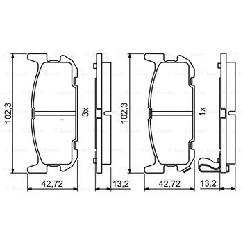 pastillas de freno coche - (BP1161) Pastilla de freno BOSCH 0986494226