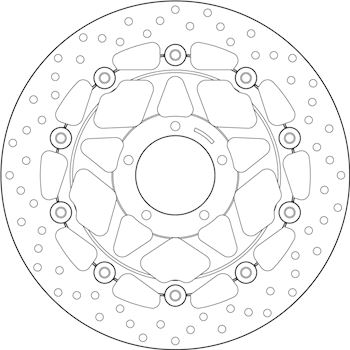 discos de freno moto - Disco de freno flotante BREMBO 78B40880