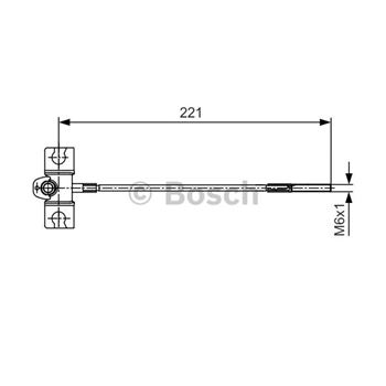 palancas cables frenado - Cable de accionamiento, freno de estacionamiento BOSCH 1987477913