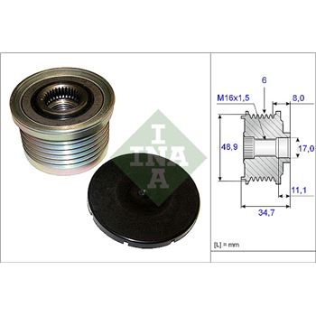 piezas sistema electrico - Rueda libre alternador INA 535 0088 10