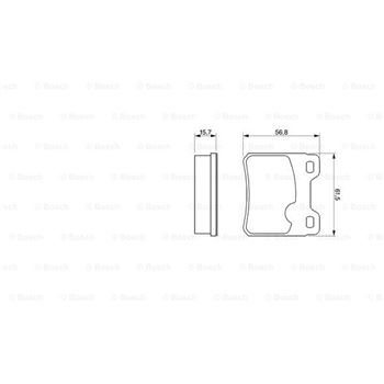 pastillas de freno coche - (BP524) Pastilla de freno BOSCH 0986460955