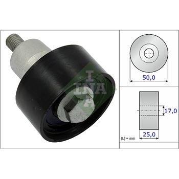 rodillo tensor correa nervada - Polea inversión/guía, correa distribución INA 532 0753 10