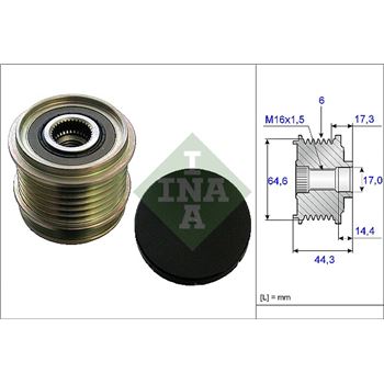 piezas sistema electrico - Rueda libre alternador INA 535 0130 10