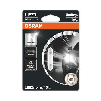 iluminacion coche - Lámpara C5W (41mm) 12V 0,6W SV8.5-8 6000K LEDriving SL (1 ud) | OSRAM 6413DWP-01B