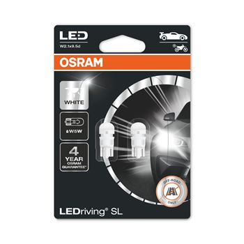 iluminacion coche - Lámpara W5W 12V 1W W2.1x9.5d 6000K Cool White LEDriving SL (2 ud) | OSRAM 2825DWP-02B