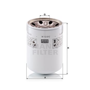 filtro hidraulico - Filtro, sistema hidráulico operador MANN W 13 012