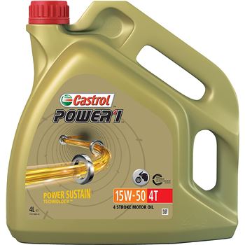 aceite moto 4t - Aceite de moto Castrol Power1 15w50 4L