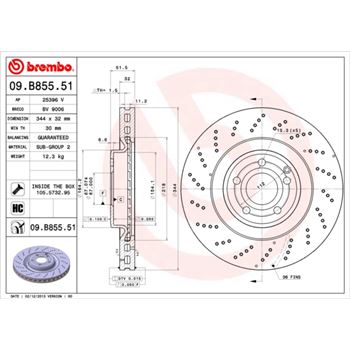 discos de freno coche - Disco de freno BREMBO 09B85551