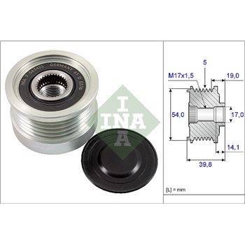 piezas sistema electrico - Rueda libre alternador INA 535 0221 10