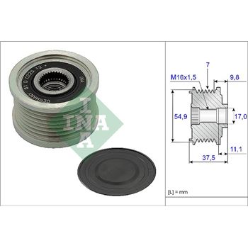 piezas sistema electrico - Rueda libre alternador INA 535 0235 10