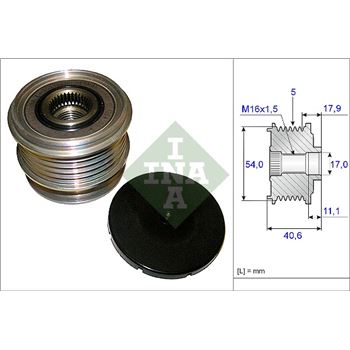 piezas sistema electrico - Rueda libre alternador INA 535 0121 10