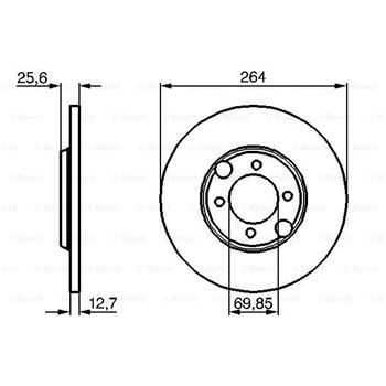 discos de freno coche - (BD603) Disco de freno BOSCH 0986478689