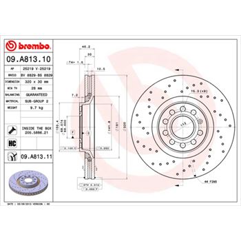 discos de freno coche - Disco de freno BREMBO 09A81310