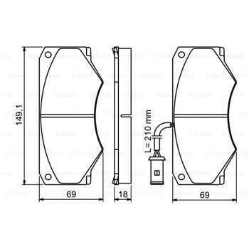 pastillas de freno coche - (BP1230) Pastilla de freno BOSCH 0986494301