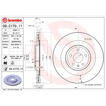 discos de freno coche - Disco de freno BREMBO 09C17011