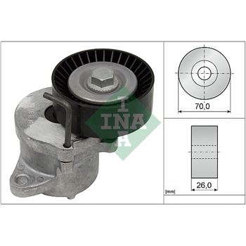 rodillo tensor correa nervada - Brazo tensor, correa poli V INA 534 0439 10