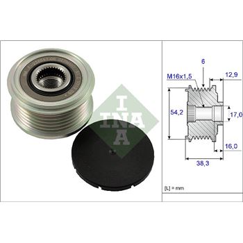 piezas sistema electrico - Rueda libre alternador INA 535 0062 10