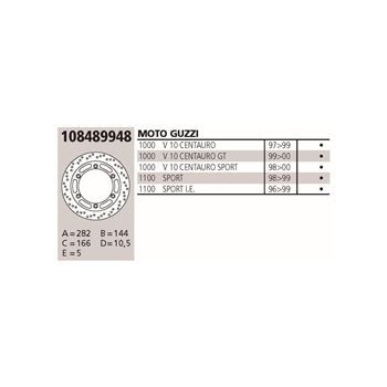 discos de freno moto - Disco de freno BREMBO GENUINE 108489948