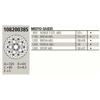 discos de freno moto - Disco de freno BREMBO GENUINE 108200385