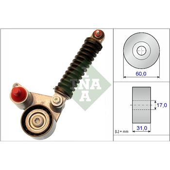 rodillo tensor correa nervada - Amortiguador vibraciones, correa poli V INA 533 0107 10