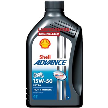 aceite moto 4t - Shell Advance Ultra 4T 15w50 1L