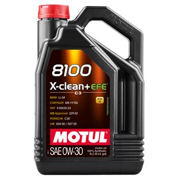 aceite de motor coche - Motul 8100 X-Clean+ EFE 0w30 5L