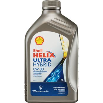 aceite de motor coche - Shell Helix Ultra Maserati Hybrid 0w30 1L