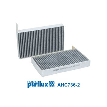 filtro de habitaculo - Filtro de habitáculo de carbón activado PURFLUX AHC736-2