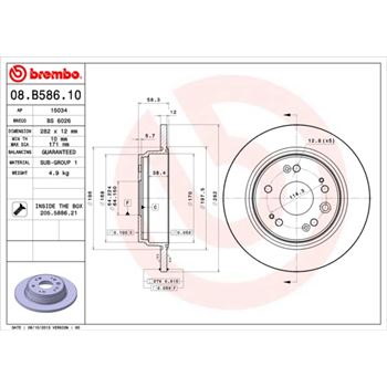 discos de freno coche - Disco de freno BREMBO 08B58610