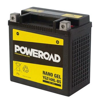 baterias de moto - Batería de gel Poweroad YGZ14HL-BS (YTX14HL-BS)