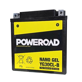 baterias de moto - Batería de gel Poweroad YG30CL-B (YB30CL-B)