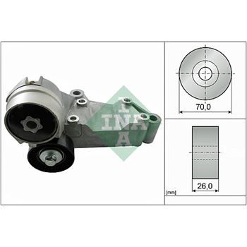 rodillo tensor correa nervada - Brazo tensor, correa poli V INA 534 0146 10