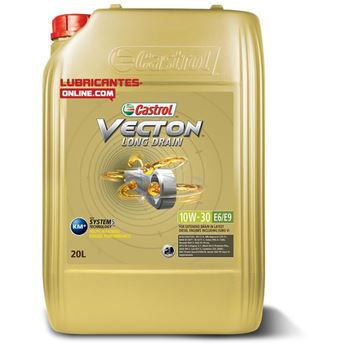 aceite de motor vehiculo comercial y pesado - Castrol Vecton Long Drain 10w30 E6/E9 20L