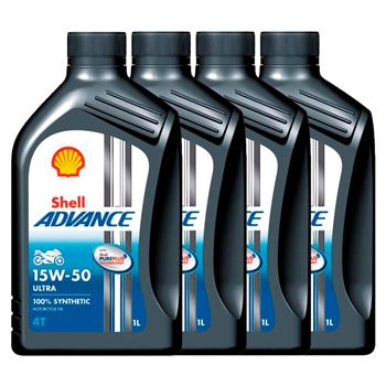 aceite moto 4t - Shell Advance Ultra 4T 15w50 4L (pack 4x1L)