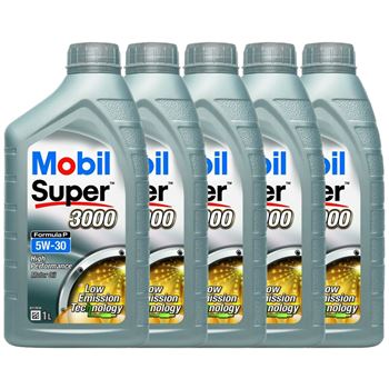 aceite de motor coche - Mobil Super 3000 Formula P 5w30 5L (5x1L)